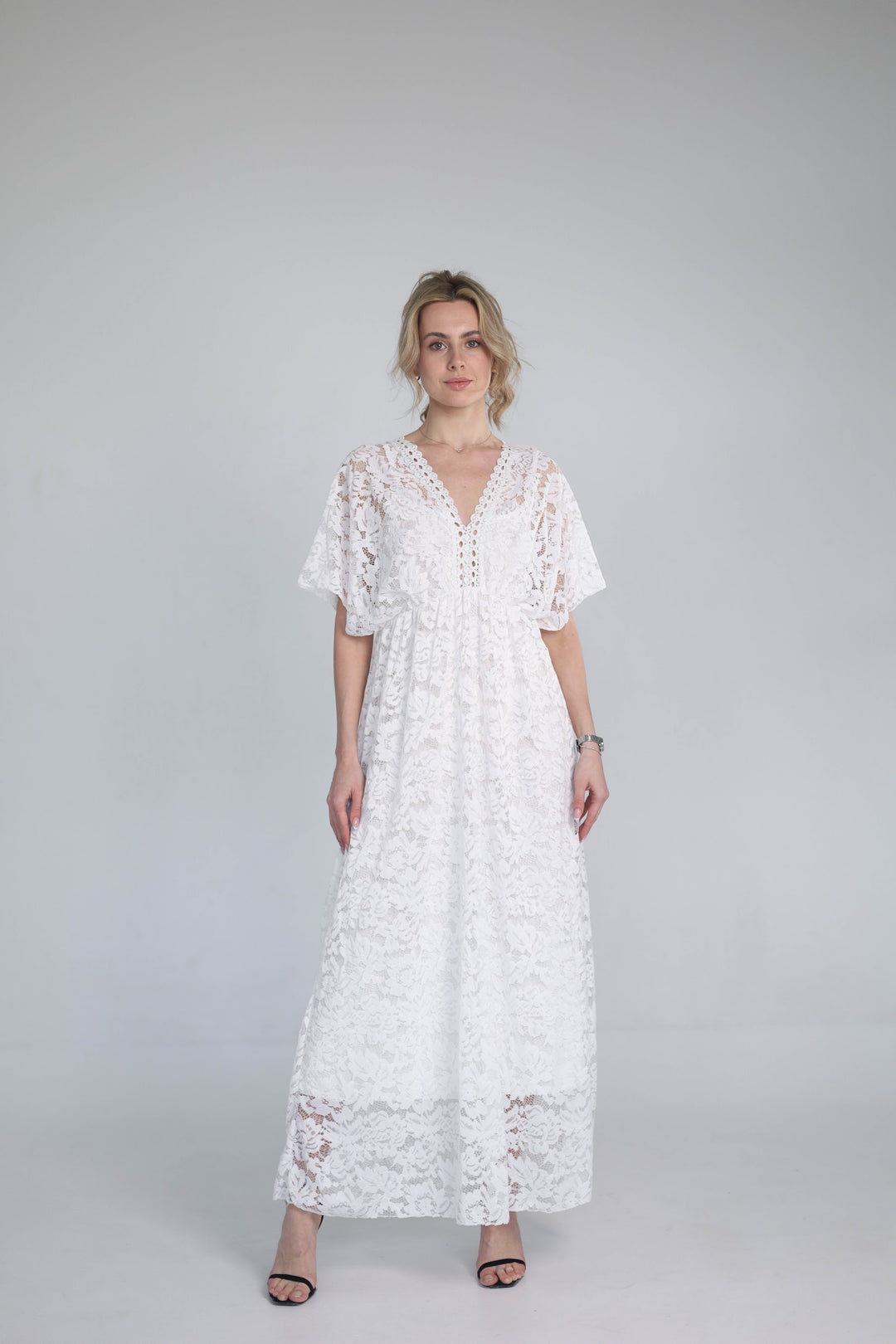 White maxi dress