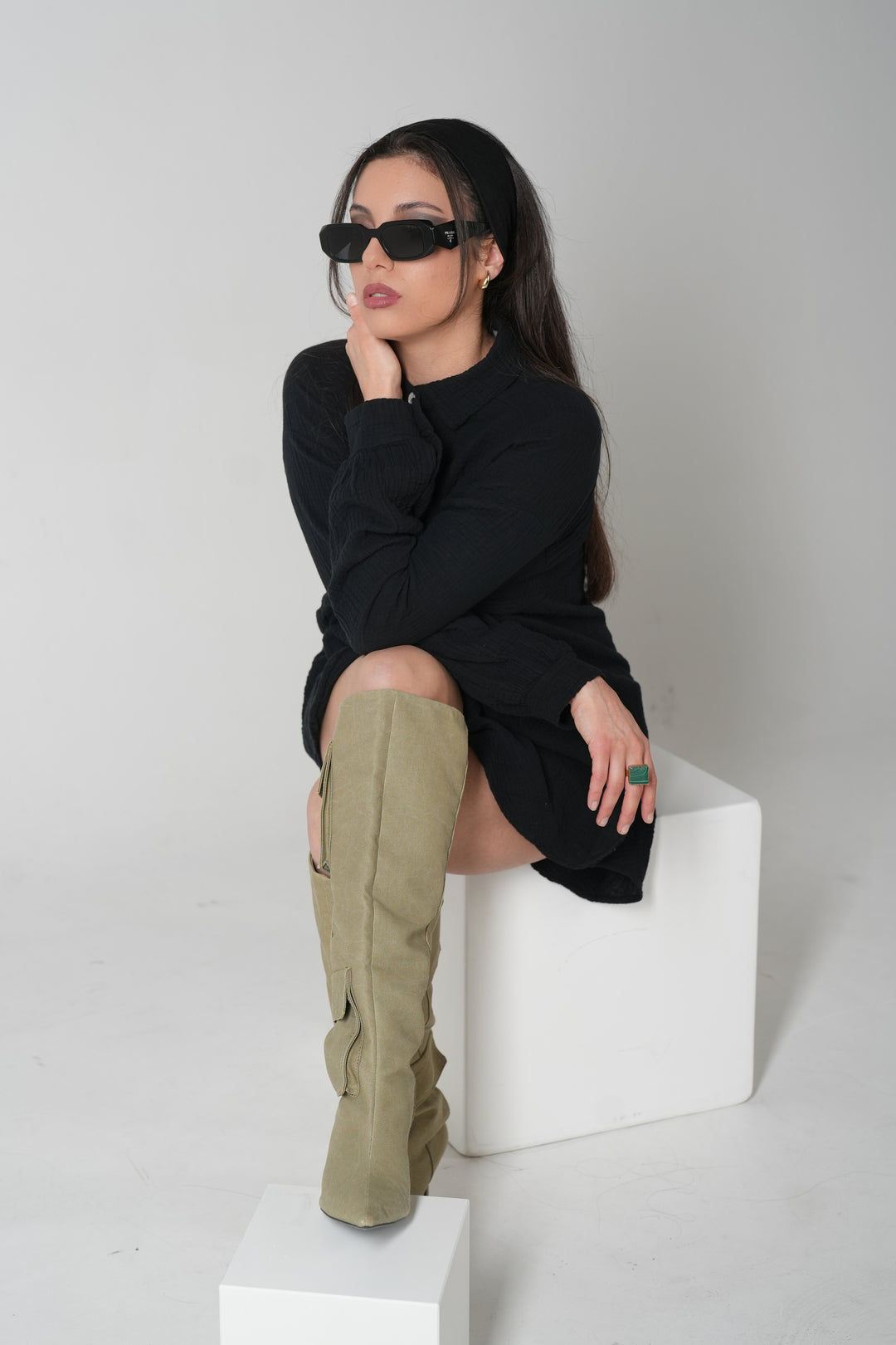 Lang OVERSIZE MUSSELIN BLUSE