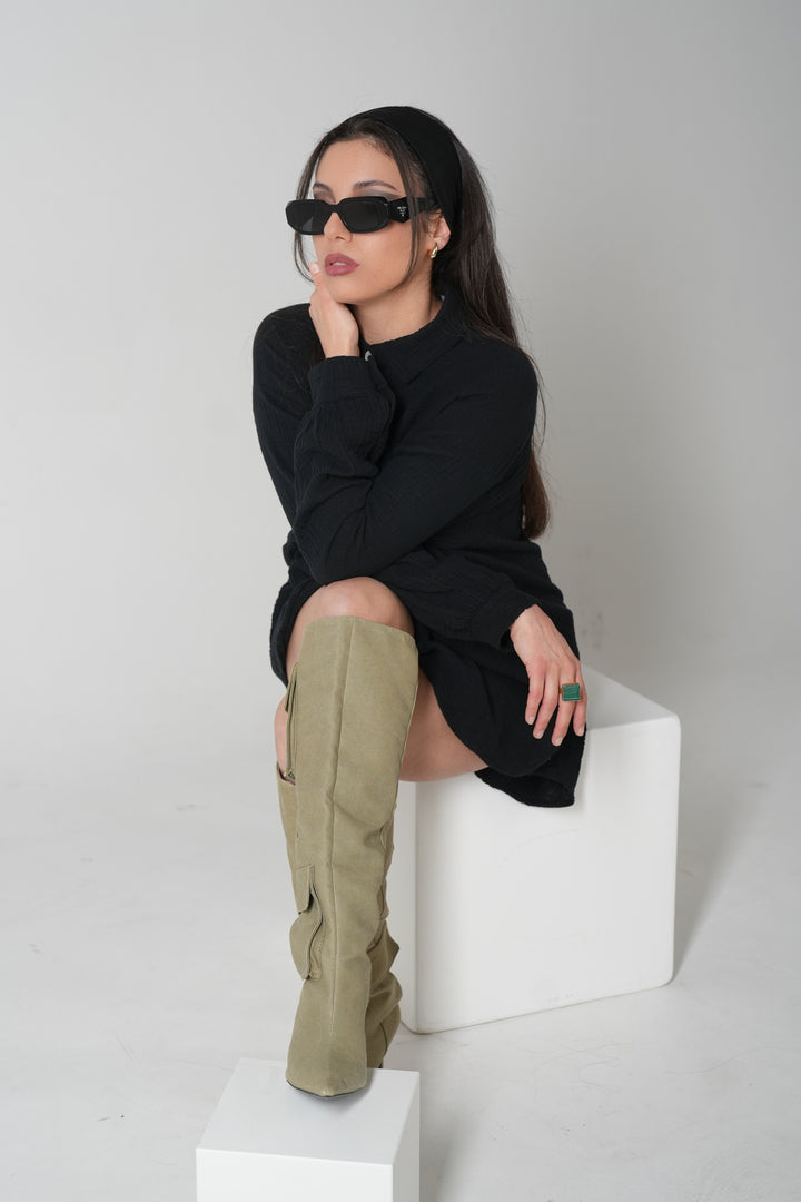 Lang OVERSIZE MUSSELIN BLUSE