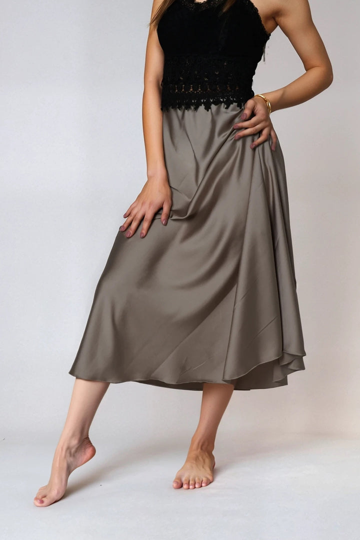 Taupe Olive Skirt