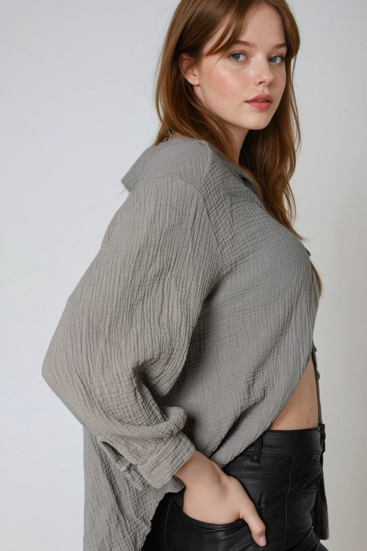 Taupe Oversize Blouse
