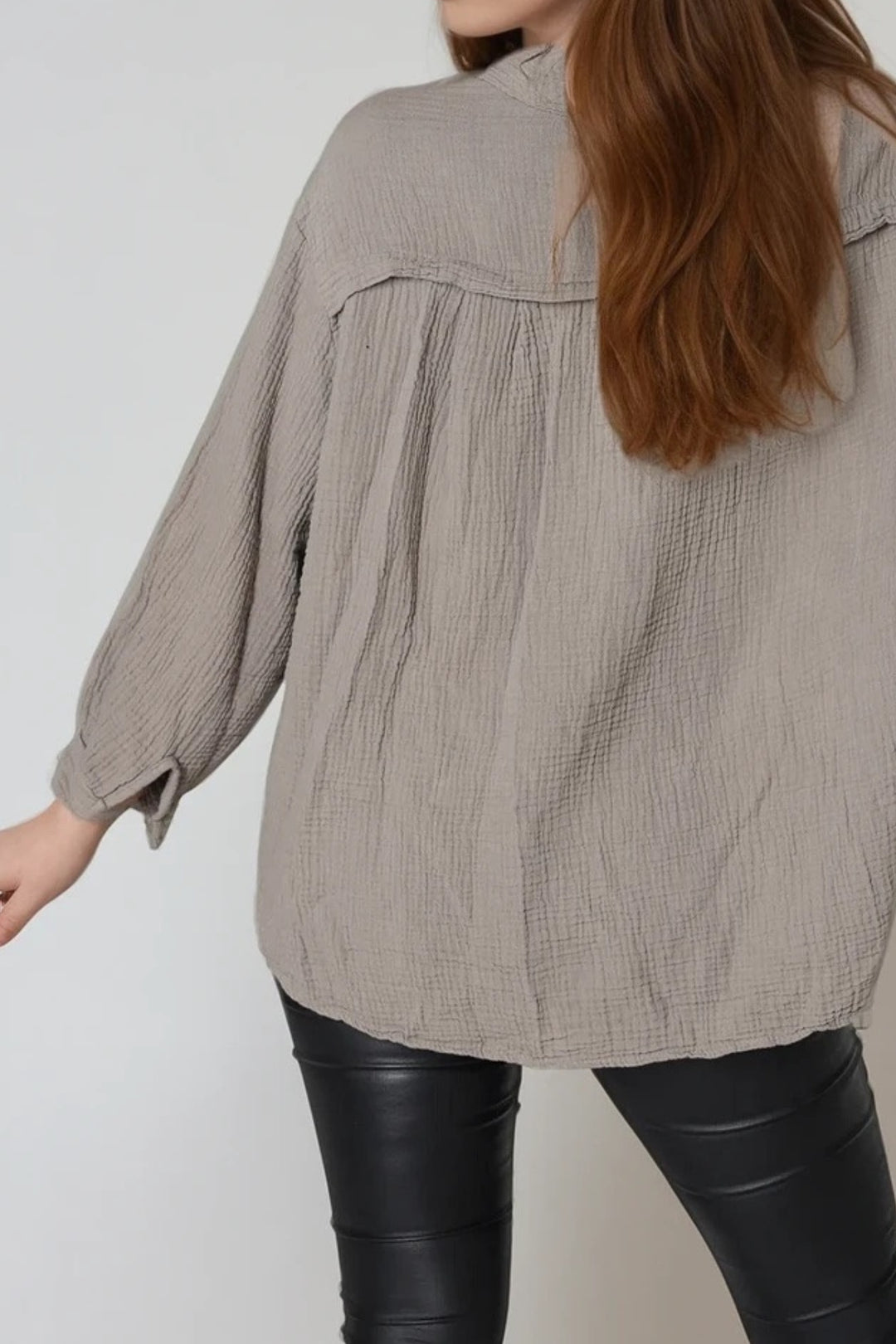 Taupe Oversize Blouse