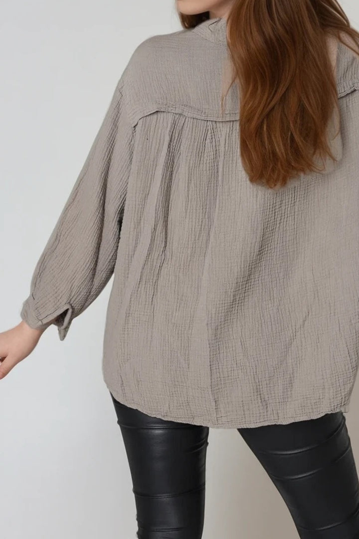 Taupe Oversize Blouse