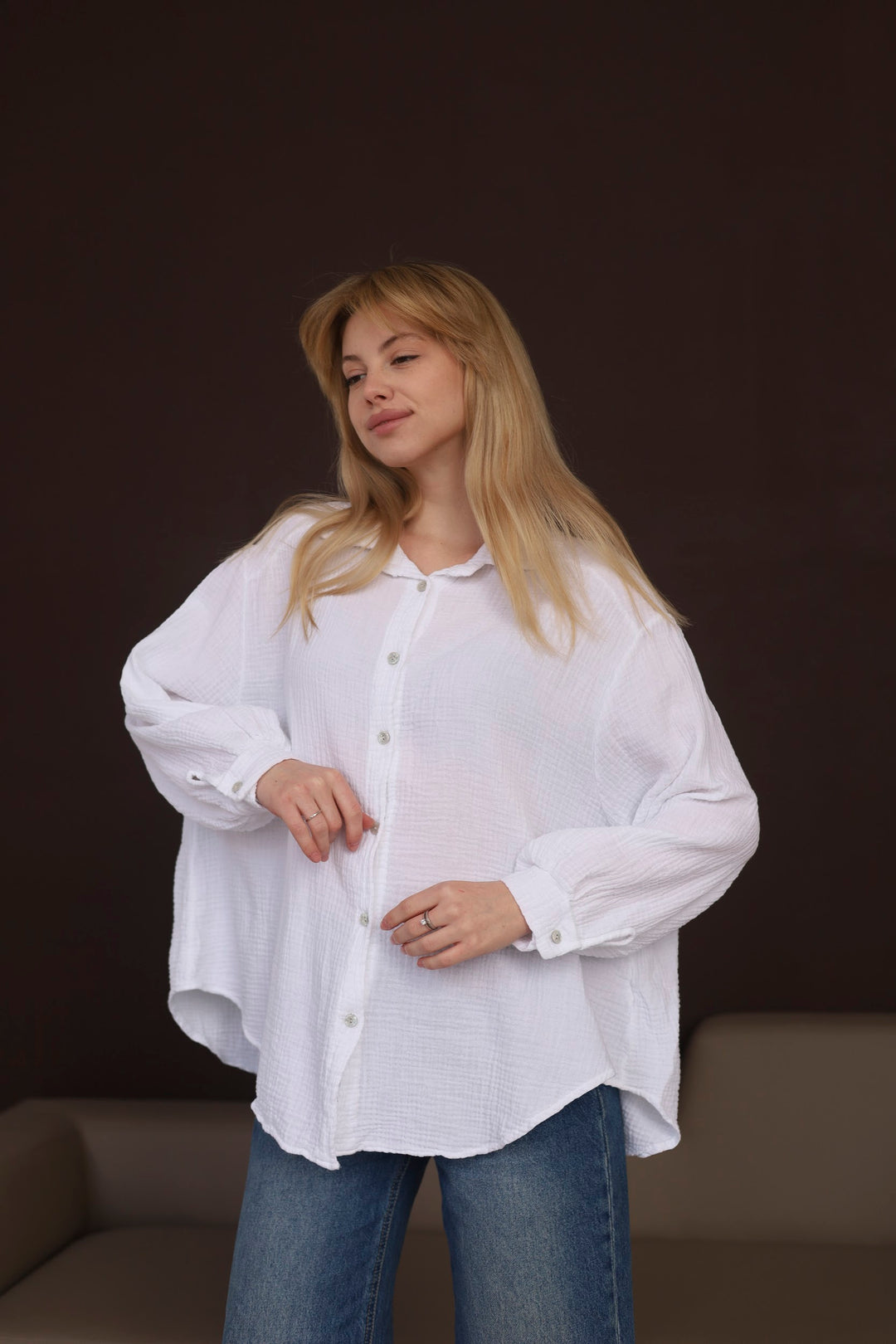 White Oversize Blouse