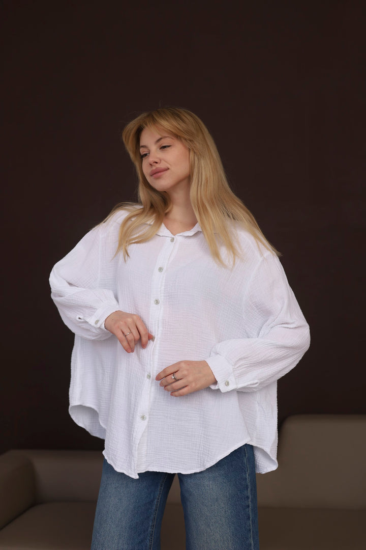 White Oversize Blouse