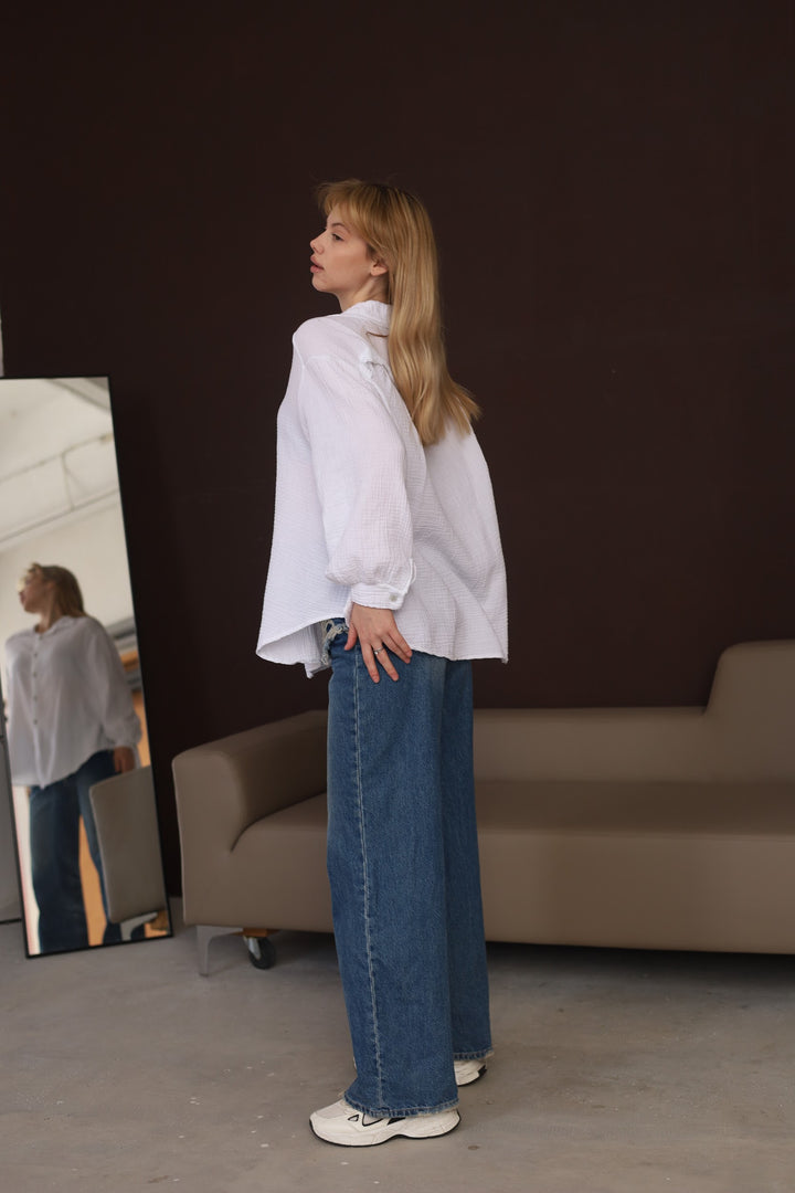 White Oversize Blouse