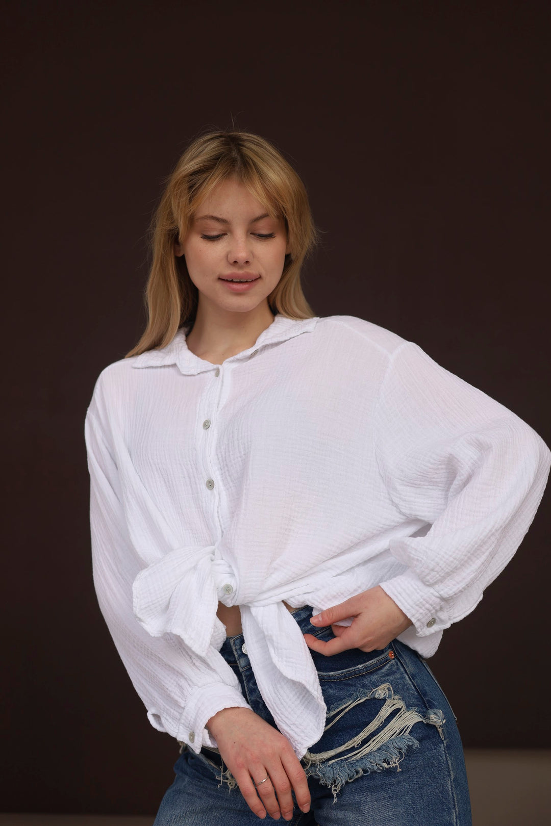 White Oversize Blouse