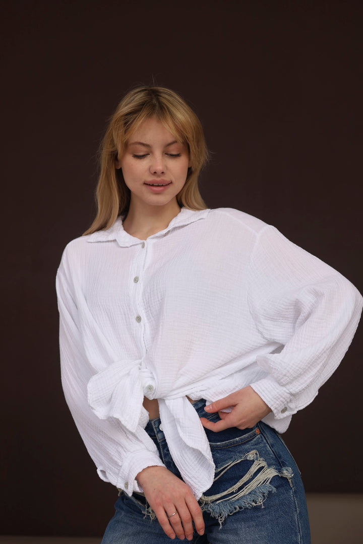 White Oversize Blouse