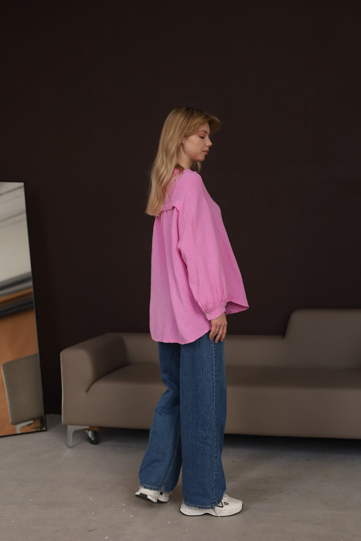 Pink Oversize Blouse