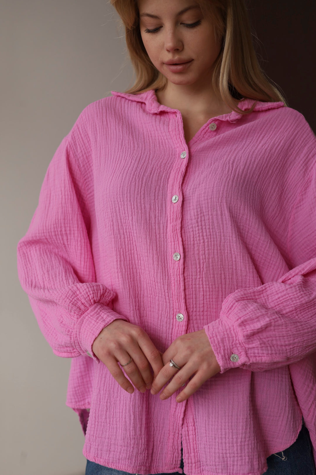 Pink Oversize Blouse