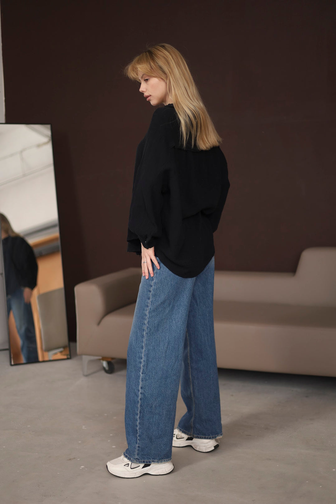 Black Oversize Blouse