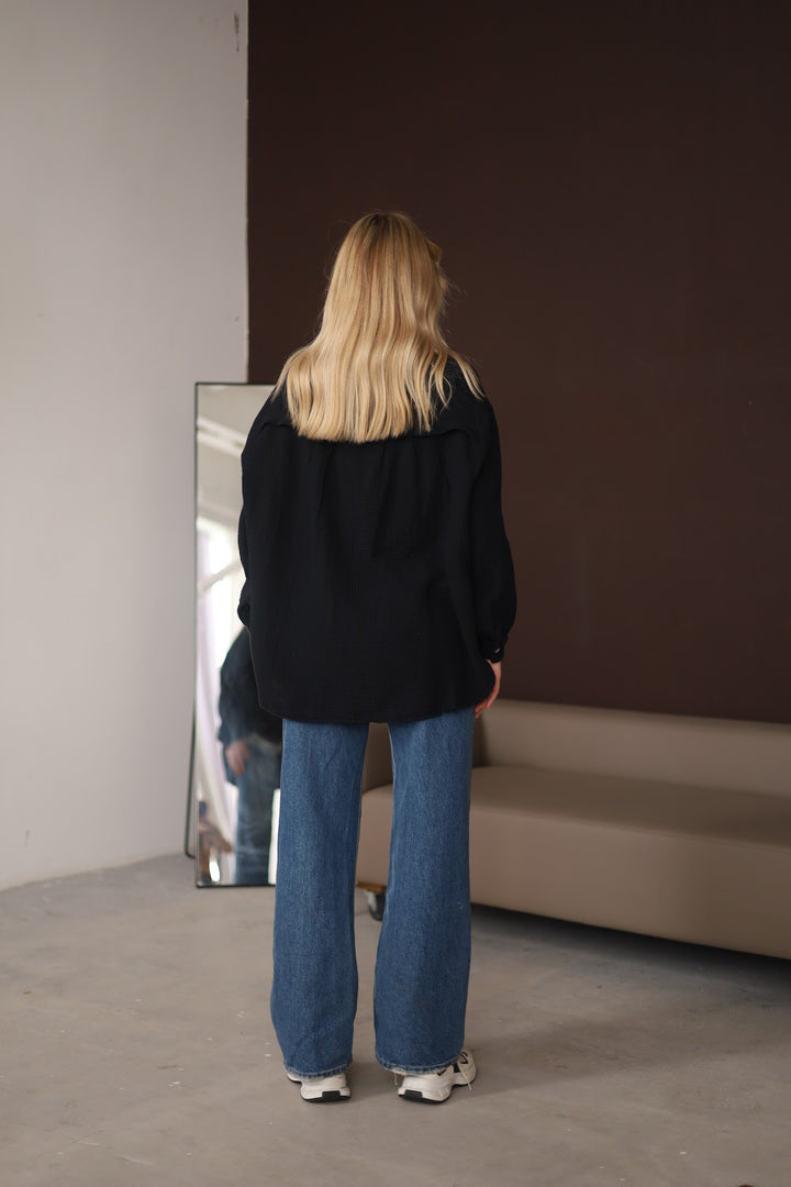 Black Oversize Blouse