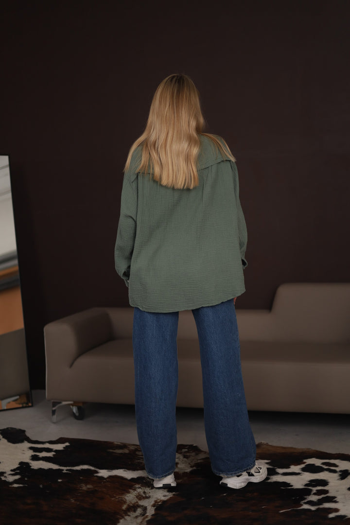 Khaki Oversize Blouse
