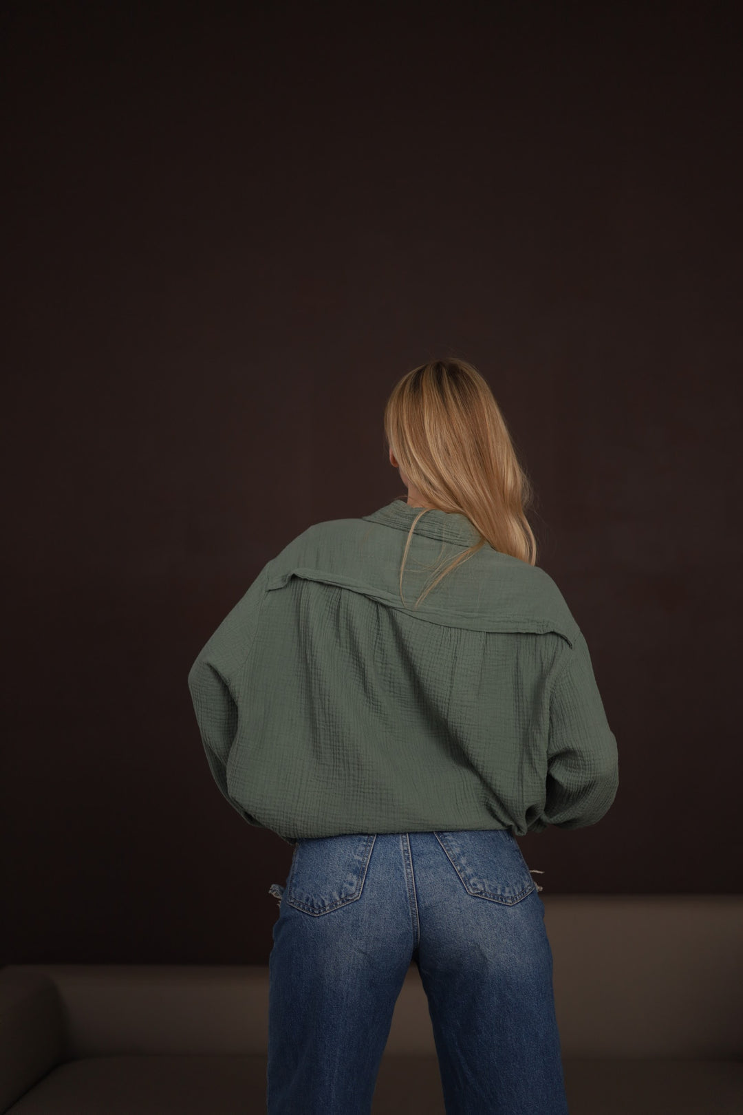 Khaki Oversize Blouse