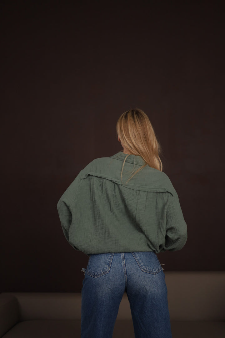 Khaki Oversize Blouse