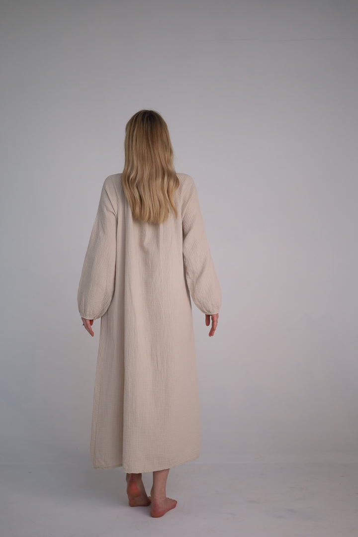 beige relaxed fit dress