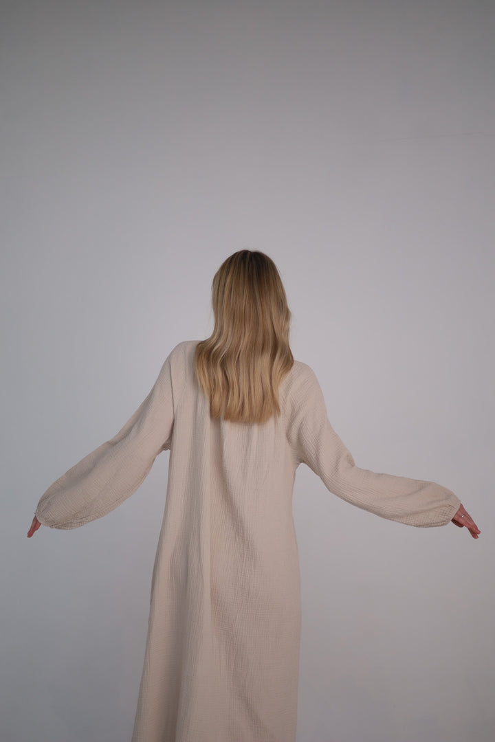 beige relaxed fit dress