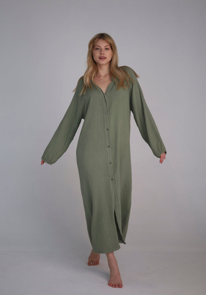 khaki relaxed fit dress