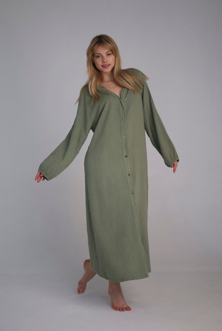 khaki relaxed fit dress