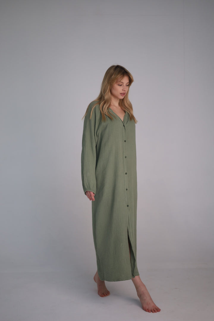 khaki relaxed fit dress