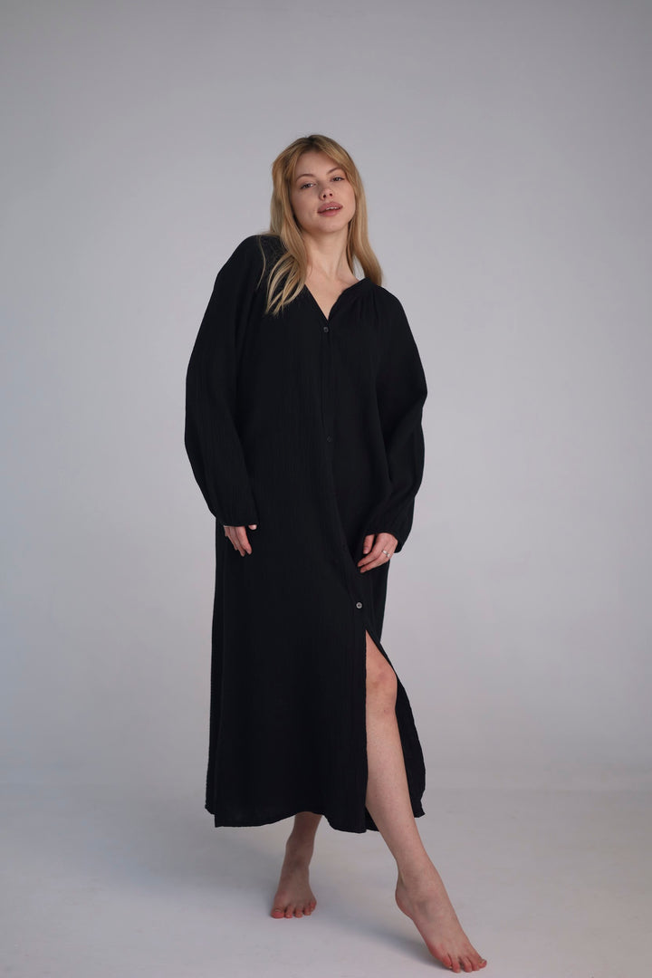 Black relaxed fit dress