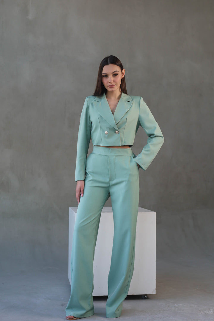 mint two-piece classy set