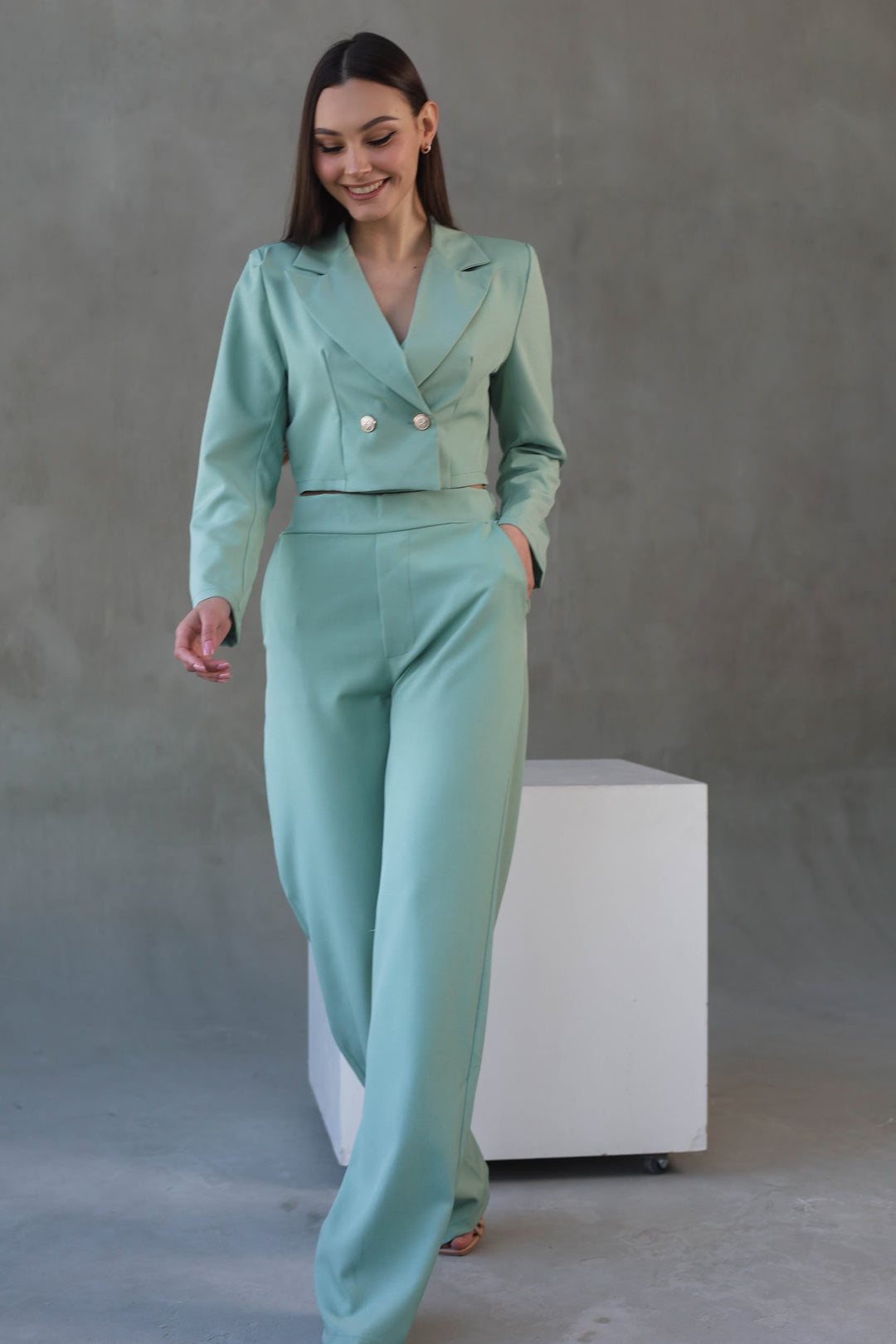 mint two-piece classy set