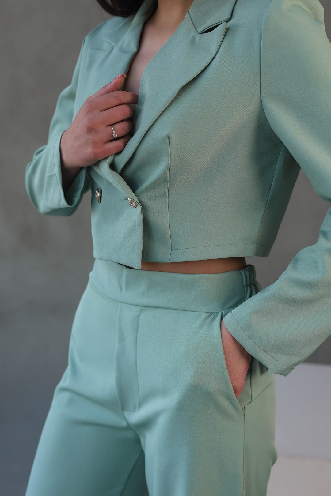 mint two-piece classy set