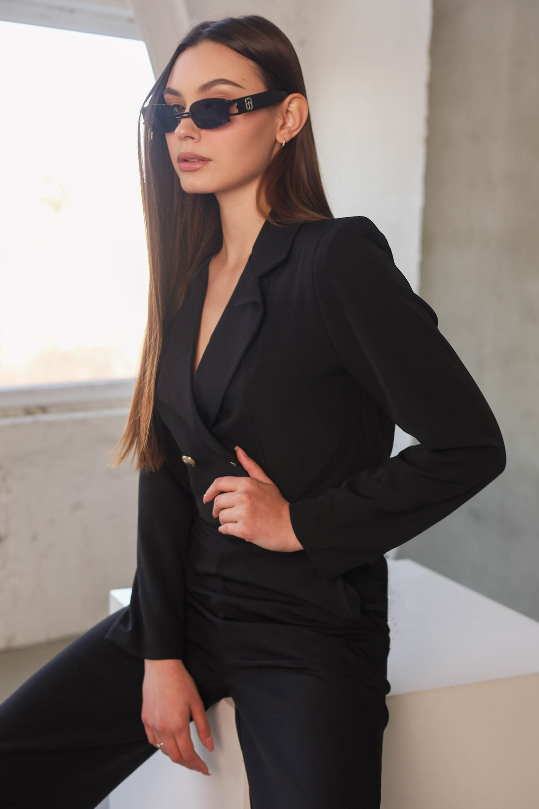 black two-piece classy set