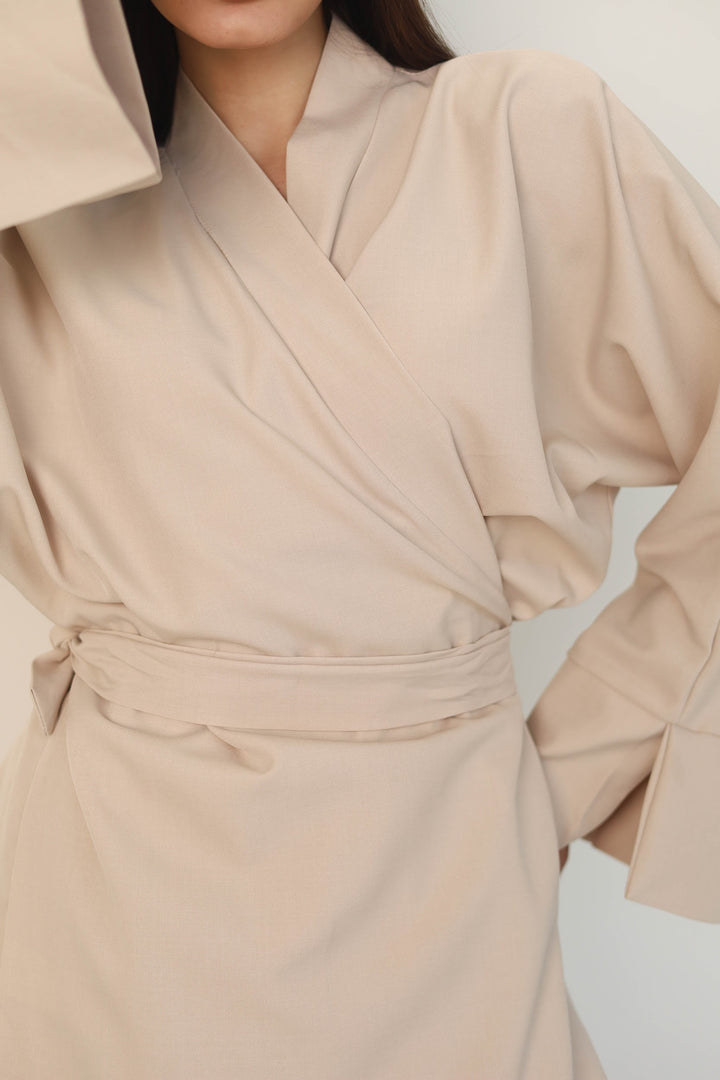 beige two-piece set