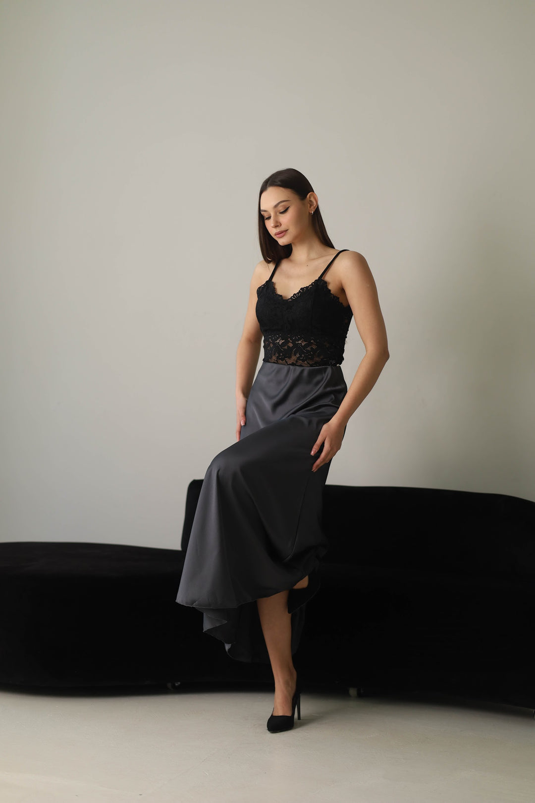 Dark grey skirt