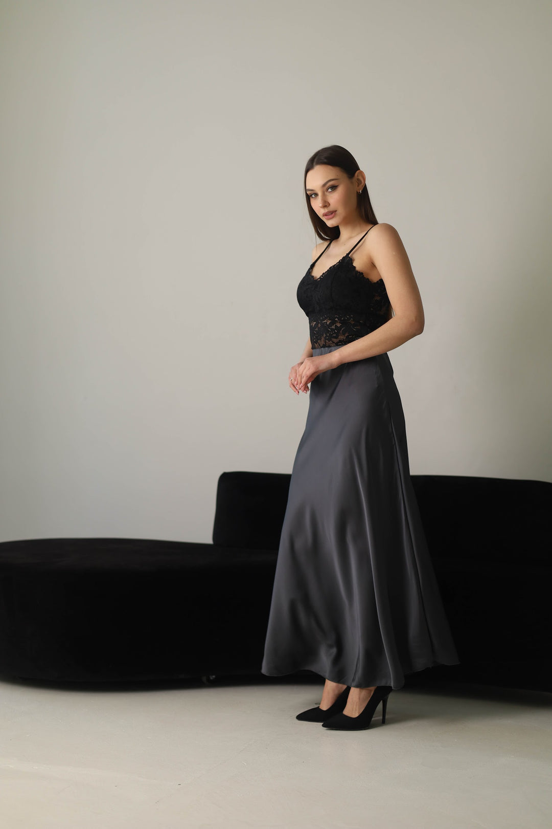 Dark grey skirt
