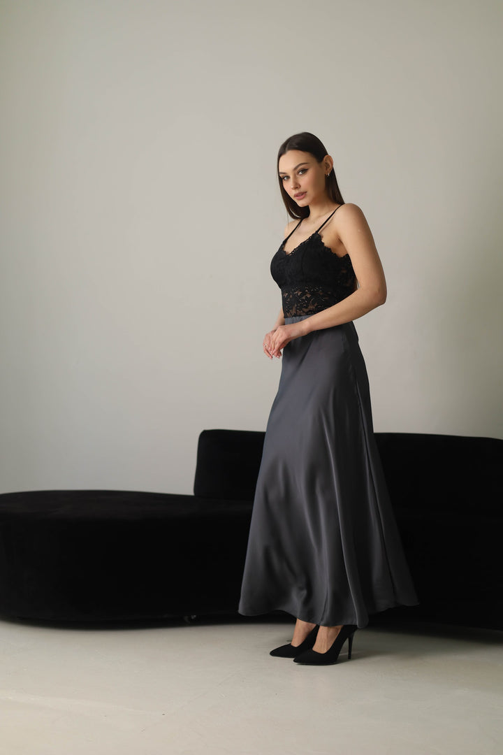 Dark grey skirt