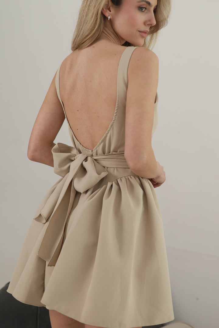 Beige short dress