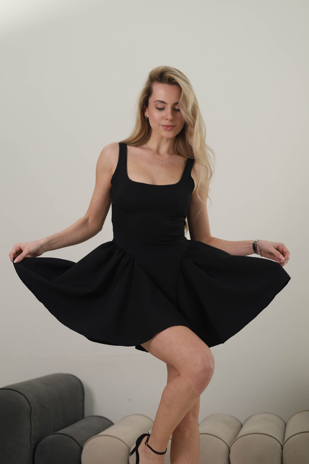 Black short dress