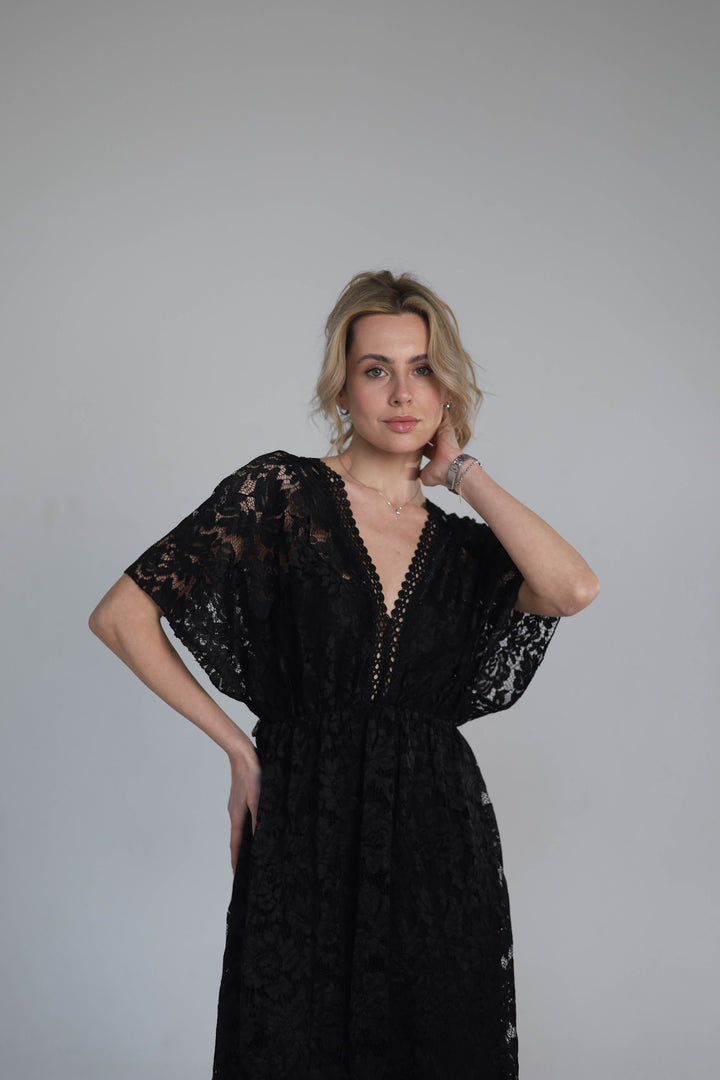 Black maxi dress