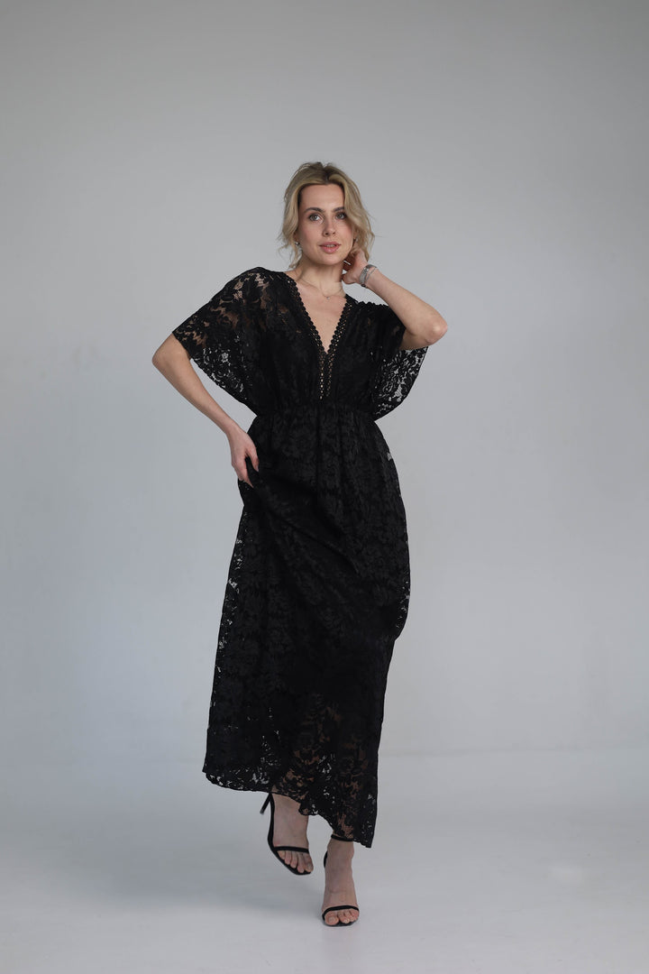 Black maxi dress
