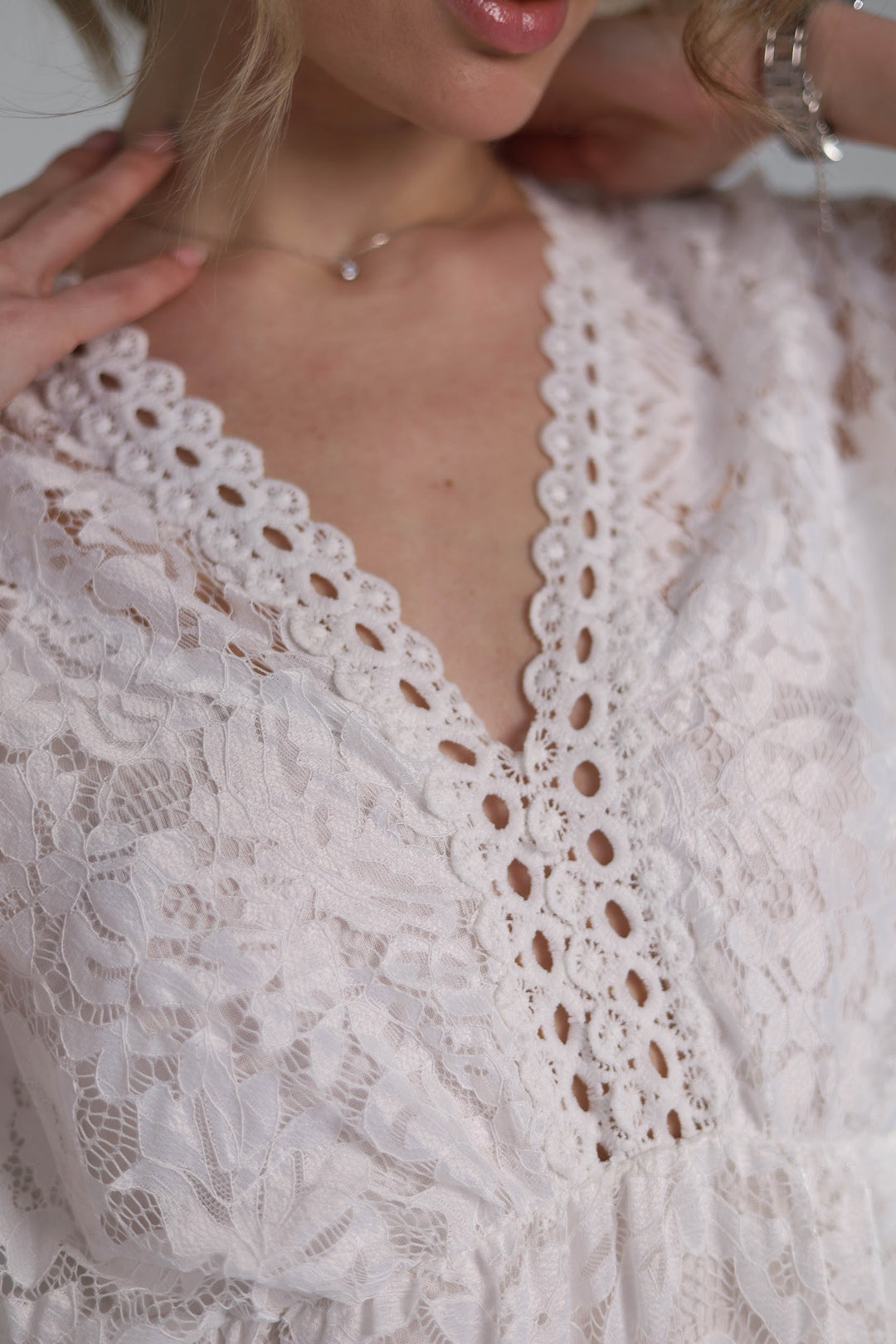 White maxi dress