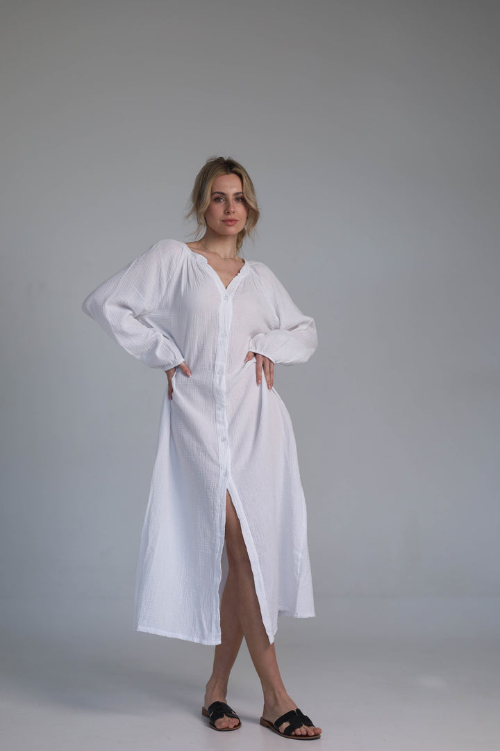 White relaxed fit dress